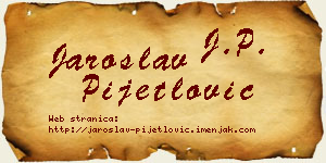 Jaroslav Pijetlović vizit kartica